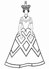 Queen Coloring Pages Elizabeth Jubilee Diamond Related Posts sketch template