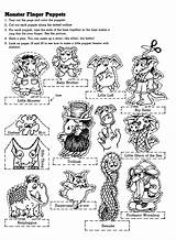 Monster Finger Puppets Mayer Mercer Little Make Scenery Paper Book Coloring Pages 1978 Choose Board Critter sketch template