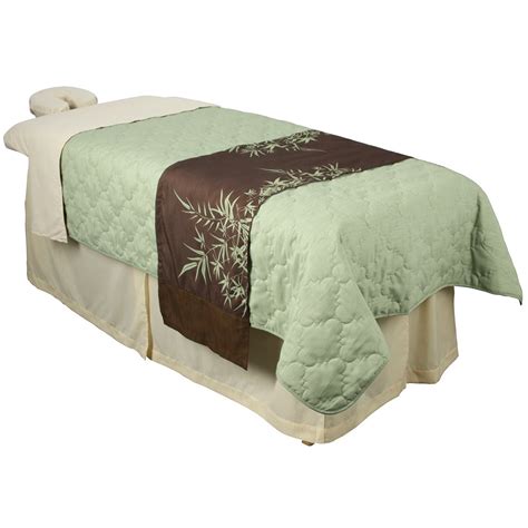 massage table skirt natural linen spa fits any size portable bedding