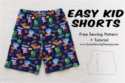 kids shorts   sewing pattern tutorial zunes sewing therapy