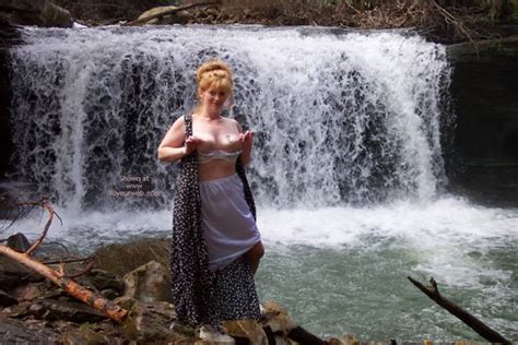 Playing With Nipples By A Waterfall April 2003 Voyeur