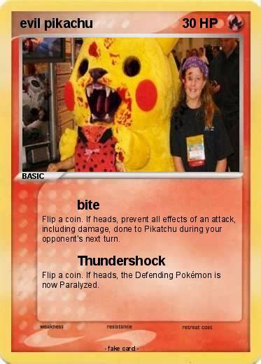 pokemon evil pikachu   bite  pokemon card