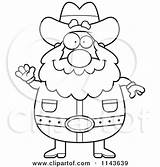 Prospector Miner Cartoon Drawing Coloring Gold Chubby Clipart Waving Cory Thoman Outlined Vector Getdrawings Drawings sketch template