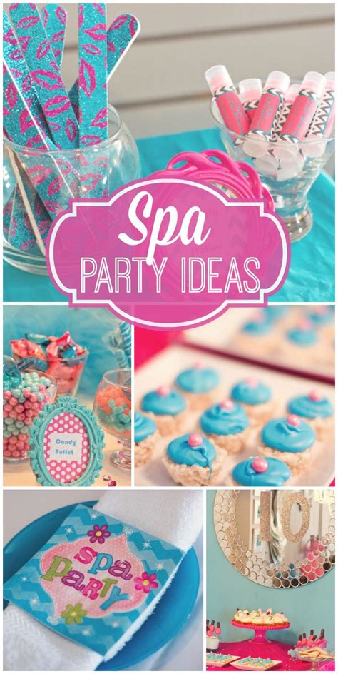 The Girls All Get Together For A Pretty Blue And Pink Spa Party See