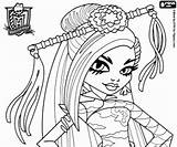 Monster High Coloring Coloriage Jinafire Pages Long Imprimer Printable Desenho Clawdeen Venus Wolf Hig sketch template