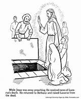 Lazarus Raises Ojibwe Teaching Raising Christ Miracles Tomb sketch template