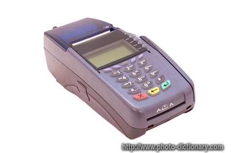 credit card terminal photopicture definition  photo dictionary credit card terminal word