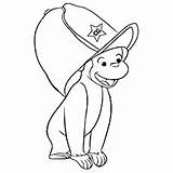George Curious Coloring Pages Hat Little Ones Articles sketch template