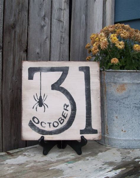 october st handpainted sign