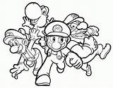 Coloring Mario Pages Kart Luigi Comments sketch template