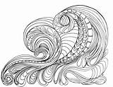 Coloring Pages Ocean Waves Wave Tsunami Colouring Water Sheets Adult Adults Printable Print Drawing Sea Color Kids Getdrawings Big Getcolorings sketch template