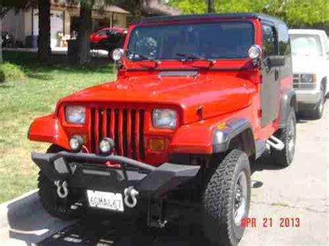 sell  jeep wrangler yj   liter  speed manual transmission