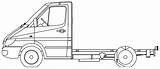 Sprinter Mercedes Blueprints Benz Chassis Cdi Truck Heavy 2006 sketch template
