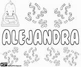 Name Coloring Alejandra Pages Names Girl Spanish Printable sketch template