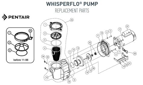 pentair whisperflo pump parts