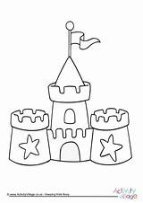 Castle Sandcastle Pages Getcolorings Sheets Tsgos sketch template
