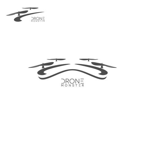 create  minimalist drone logo  drone monster logo design contest
