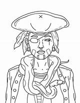 Coloring Pirate Pages sketch template