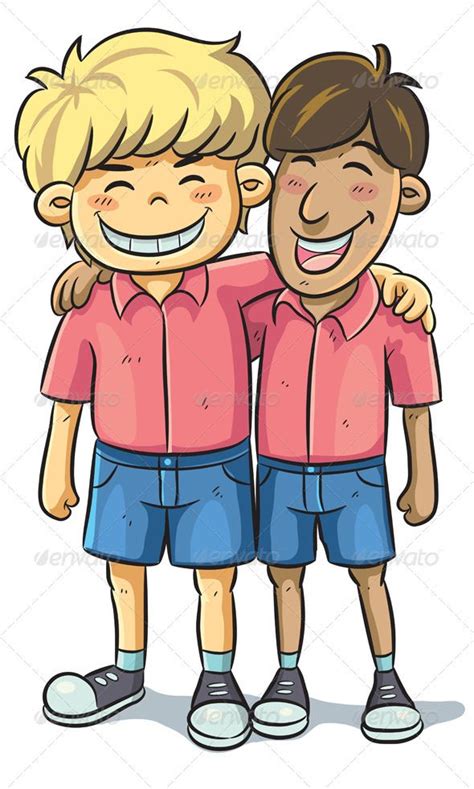 Friendship Graphicriver Cartoon Illustration Of Friend Relationship