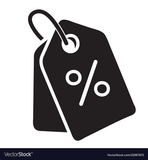 simple flat black  white price tag icon vector image