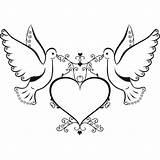 Coloring4free Doves sketch template