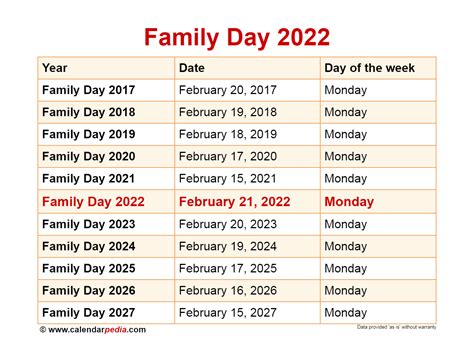 february  calendar family day calendar   ideas