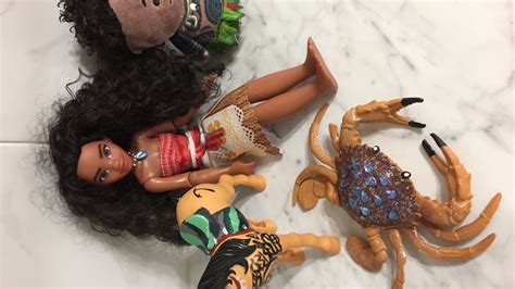 Moana Dolls And Custom Maui And Shiny Tamatoa Youtube