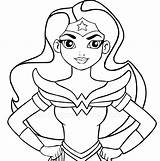 Coloring Wonder Woman Superhero Dc Girls Foreground sketch template