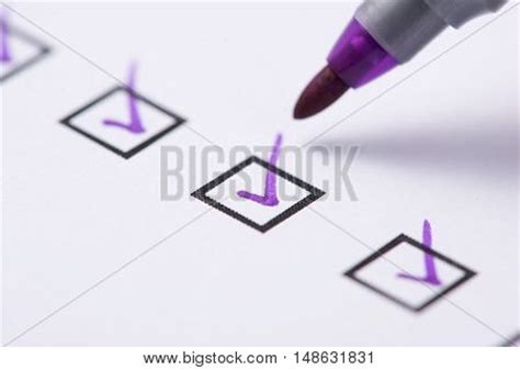 checkbox purple tick image photo  trial bigstock
