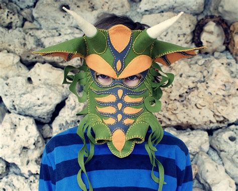 dragon mask  pattern etsy
