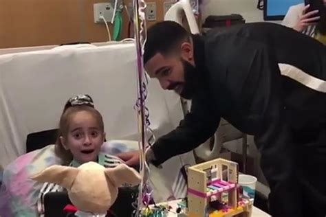 drake visits 11 year old heart patient at the hospital xxl