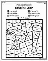 Solve Worksheets Math Color Pirates Multiplication Coloring Preview sketch template