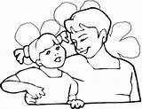 Coloring Mother Hug Mom Mothers Daughter Girl Pages Template Family Mommy sketch template