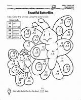 Coloring Addition Worksheet Worksheets Math Digit Double Doubles Printable Choose Board sketch template