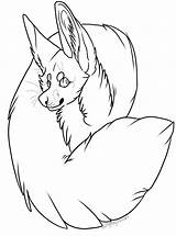 Furry Fennec Px sketch template