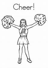 Cheerleader Cheerleading Coloring Ausmalbild Kostenlos sketch template