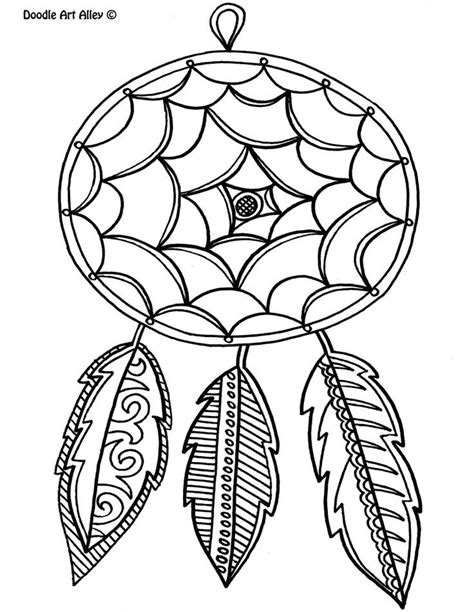 dream catcher coloring pages coloring home
