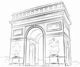 Arc Triomphe Coloring Pages Architecture Drawing Draw Step France Printable Tutorials Supercoloring Kids Paris Sketch Dessin Arco Desenhos Gate India sketch template