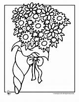 Coloring Wedding Pages Flowers Book Kids Clipart Bouquet Print Colouring Flower Weddings Books Color Themed Cliparts Clip Fantasy Jr Disney sketch template