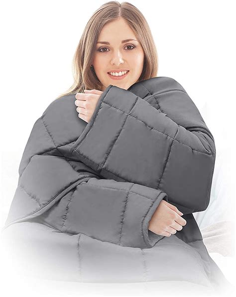 Wrap Up In This Weighted Blanket With Sleeves So You Can Feel Boiling