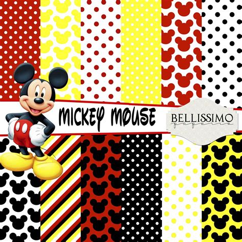 mickey mouse paper pack scrapbook paper   similar items