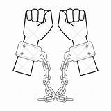 Shackles Handcuffs sketch template