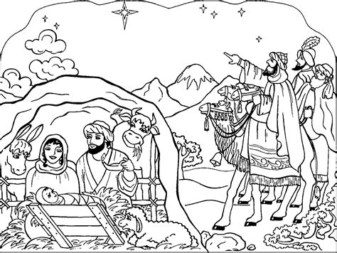 printable nativity coloring pages  kids  coloring pages