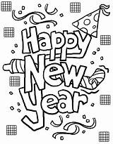 Coloring Pages Year Happy Years Printable Kids Sheet Sheets Colouring Color Eve Printables Print Cute Colour Coloriage Cards Adults Children sketch template