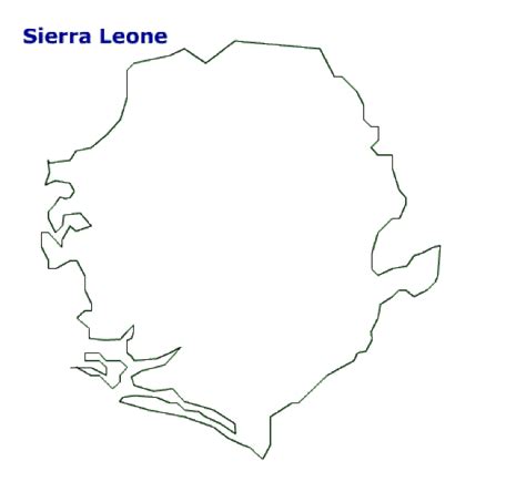 sierra leone map terrain area and outline maps of sierra