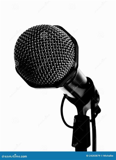 black microphone stock image image  close isolated