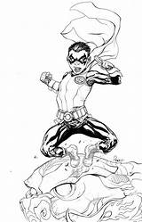 Damian Robin Wolverine sketch template