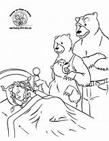 Coloring Bears Three Goldilocks Pages Little Fairy Tale Bear Fairytale Sheets Kids Tales Printable Clipart Sheet Color Reading Gingerbread Man sketch template