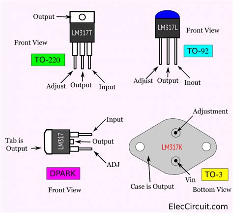 lm voltage regulator pinout calculator  circuits
