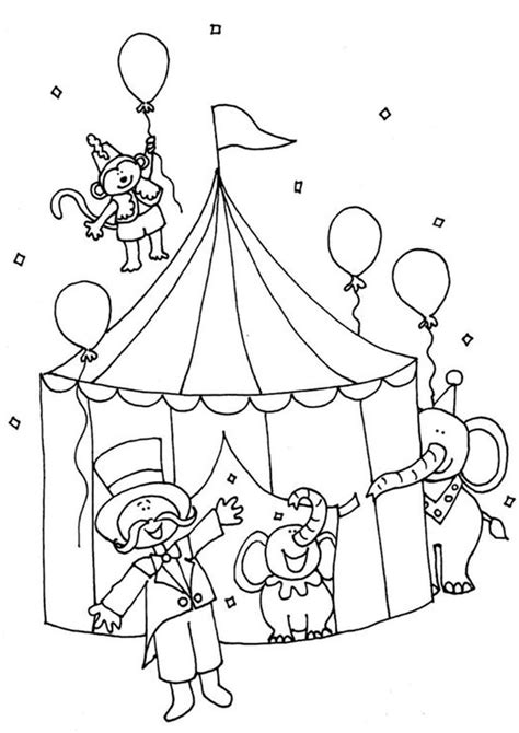 easy  print circus coloring pages coloring pages